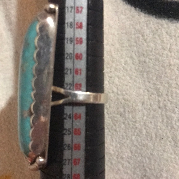 Navajo silver turquoise  ring - Picture 5 of 5